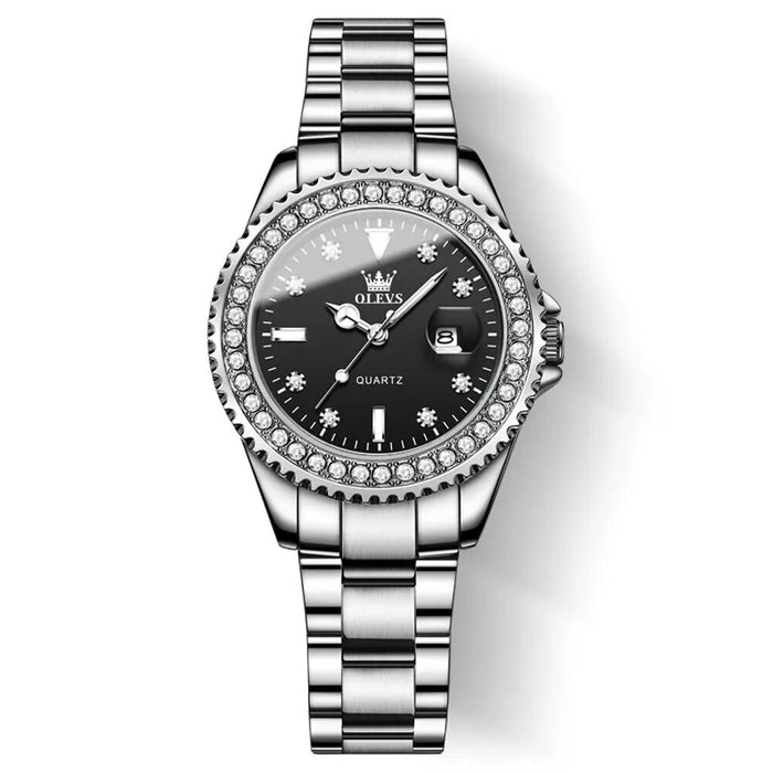 Stainless Steel Diamond Dial Watch