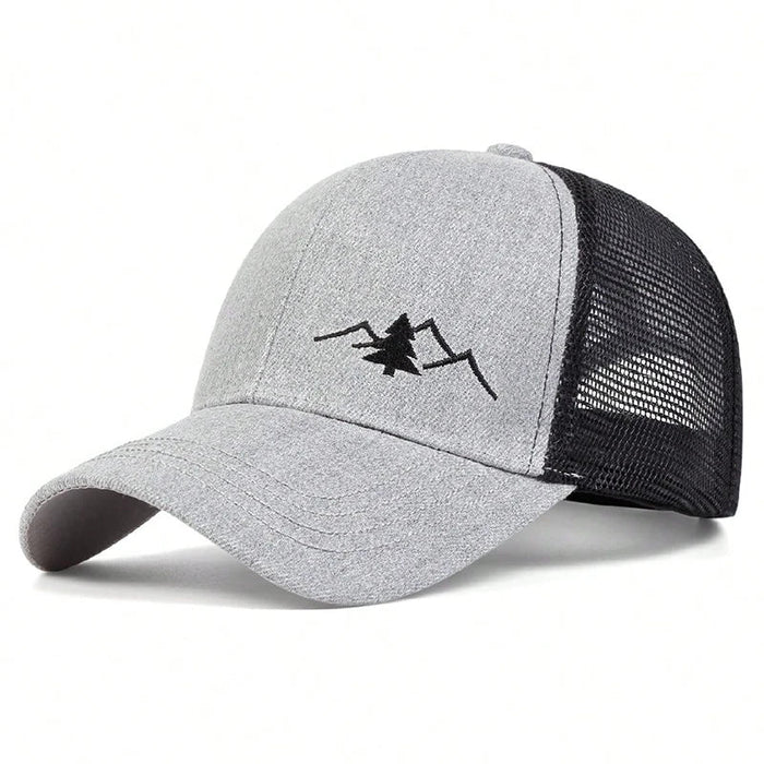 Mountain Embroidered Snapback Cap / Hat For Casual Sports