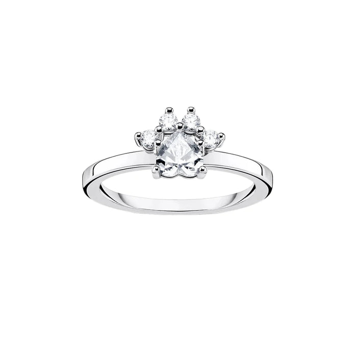 925 Sterling Silver Delicate Cat Paw Ring Cute For Women European Style Fine Jewelry