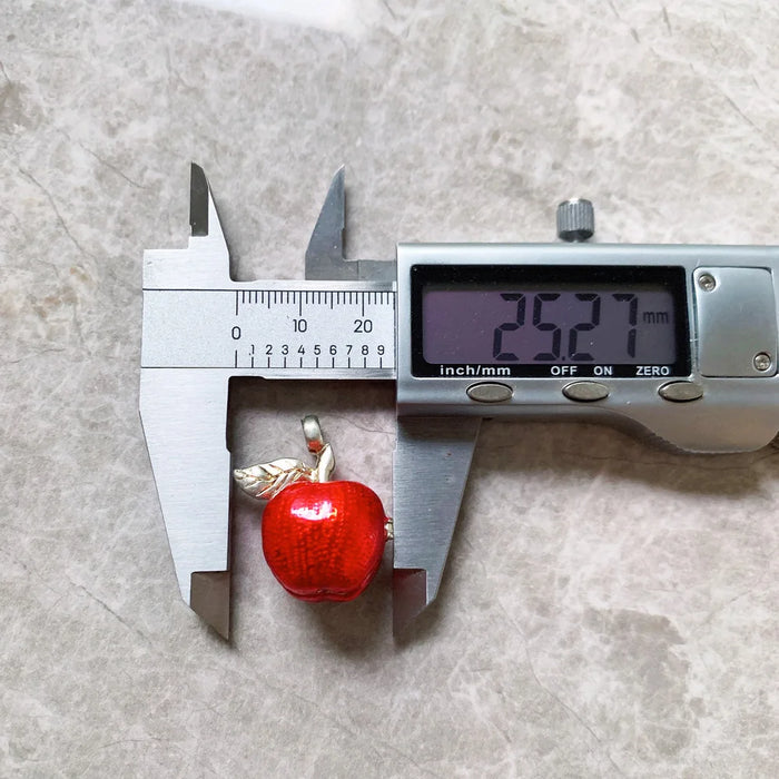 925 Sterling Silver Red Apple Locket Fashion Jewelry For Women