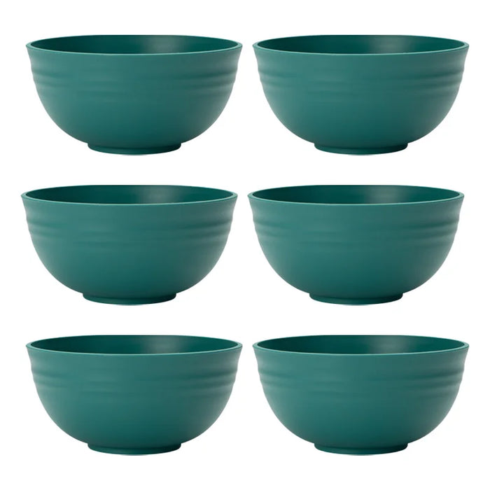 4 / 6 / 8 Piece Reusable Dark Green Cereal Bowls Ideal For Camping