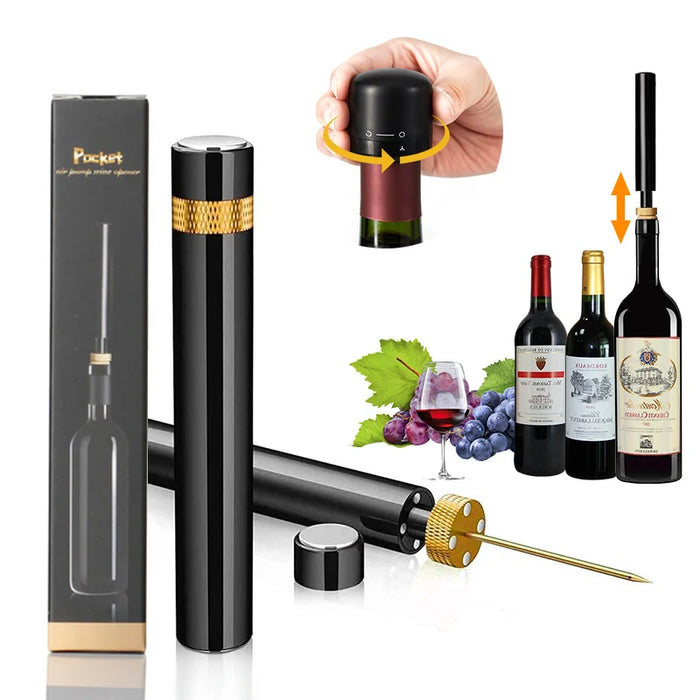 Stainless Steel Air Pressure Wine Opener Easy Cork Removal For Home Parties