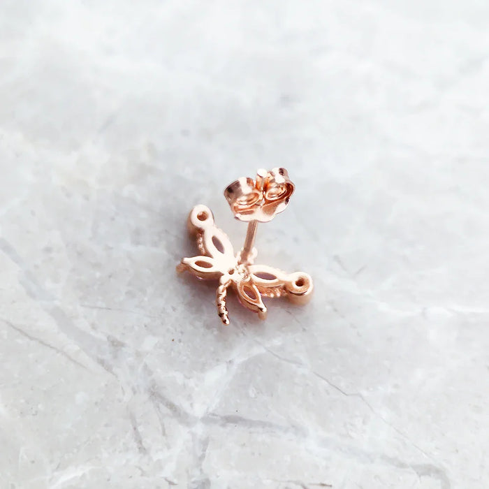 925 Sterling Silver Dragonfly Stud Earrings Summer 2023 Gift For Women