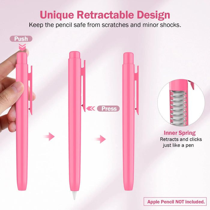 For Apple Pencil Usb-C 2023 Protective Pencil Sleeve Holder Case With Sturdy Clip