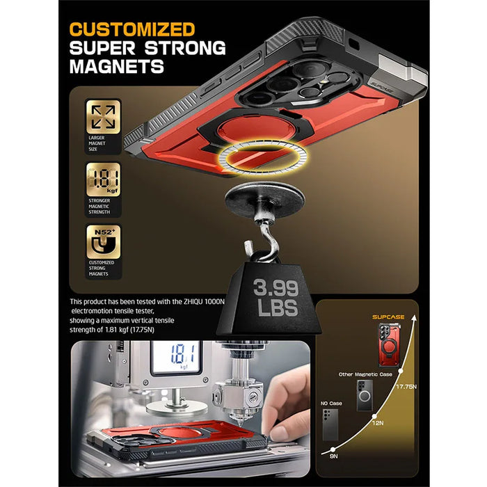 For Samsung Galaxy S25 6.9 Inch Ultra Heavy Duty Magnetic Kickstand Case