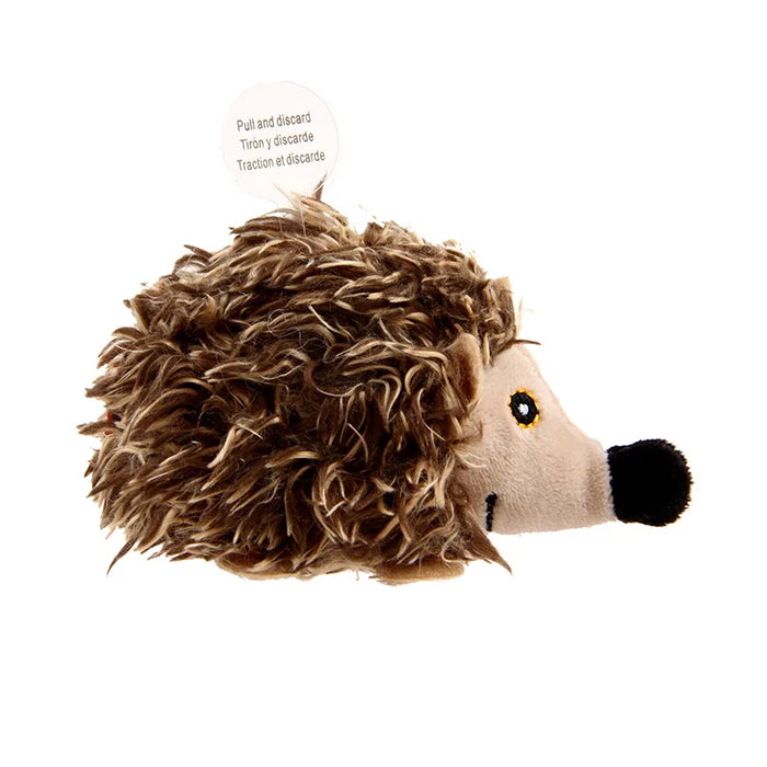 Interactive Cat Feather Toy With Sounds Brown Bird Hedgehog Mouse