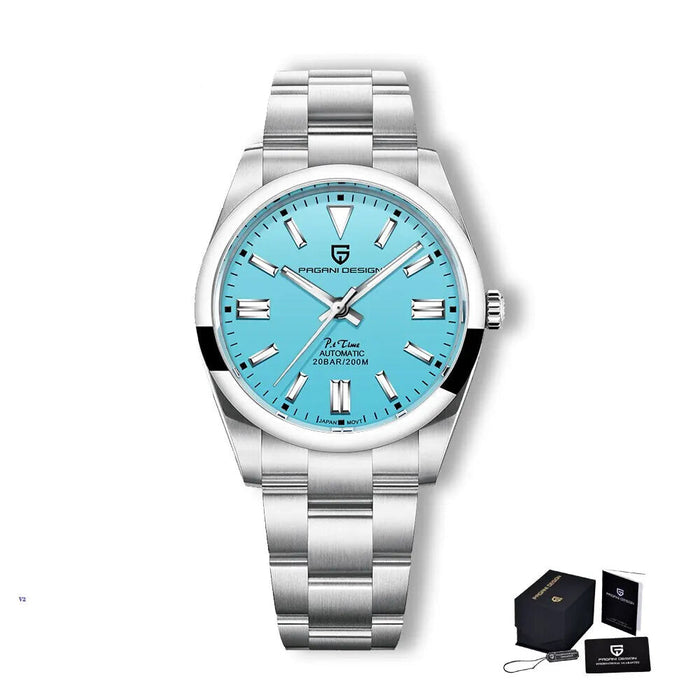 Pagani 39mm Mens Mechanical Watch Sapphire Stainless Steel 20bar