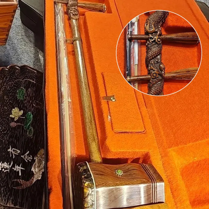 Handmade Rosewood Erhu Traditional 2 String Musical Instrument
