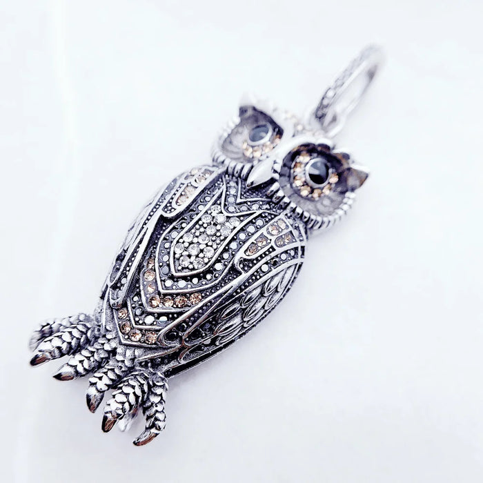 925 Sterling Silver Owl Pendant Fashion Jewelry For Women