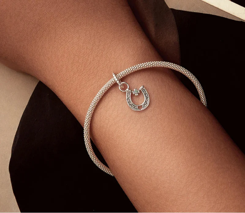 925 Sterling Silver Horseshoe Charm Pendant