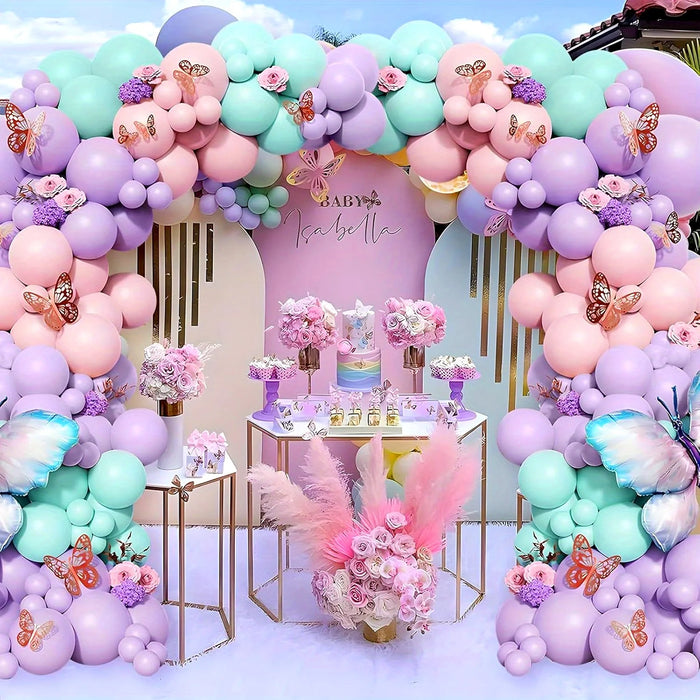 145 Butterfly Balloon Set Suitable For Indoor And Outdoor Decoration Such As Birthday Parties Weddings Anniversaries Etc