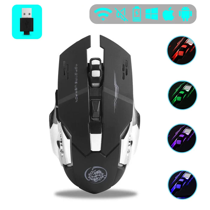 Rechargeable Bluetooth Gaming Mouse Silent & Backlit Pc / Laptop