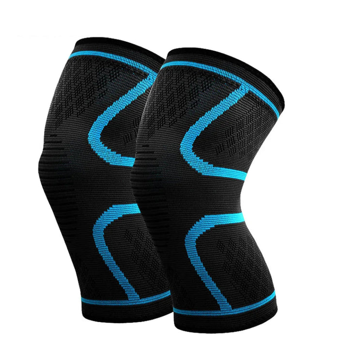 Pair of Breathable Compression Knee Support Sleeve Gym & Sports Protector