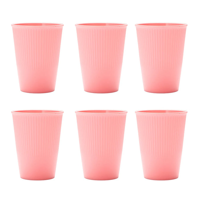 2 / 4 / 6 Piece Reusable Pink Plastic Cups Ideal For Home Picnic Camping