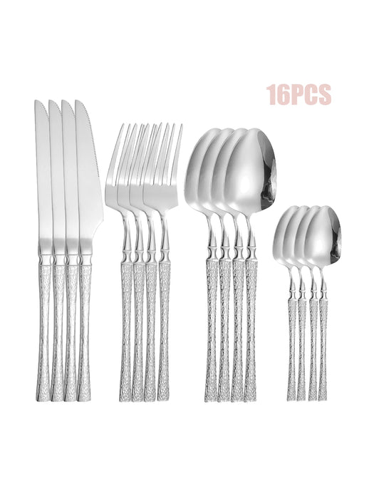 4 / 16 / 32 Piece Stainless Steel Tableware Set For Parties And Restaurants