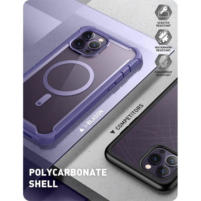 For Iphone 14 Pro 6.1 Inch 2022 Ares Mag Dual Layer Rugged Bumper Case With Built-In Tempered Glass Screen Protector