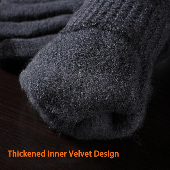 Thick Wool Touch Screen Gloves For Men