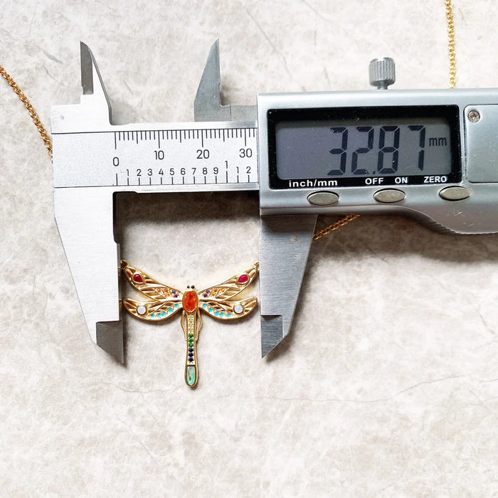 925 Sterling Silver Bohemian Dragonfly Necklace Fine Jewelry For Women