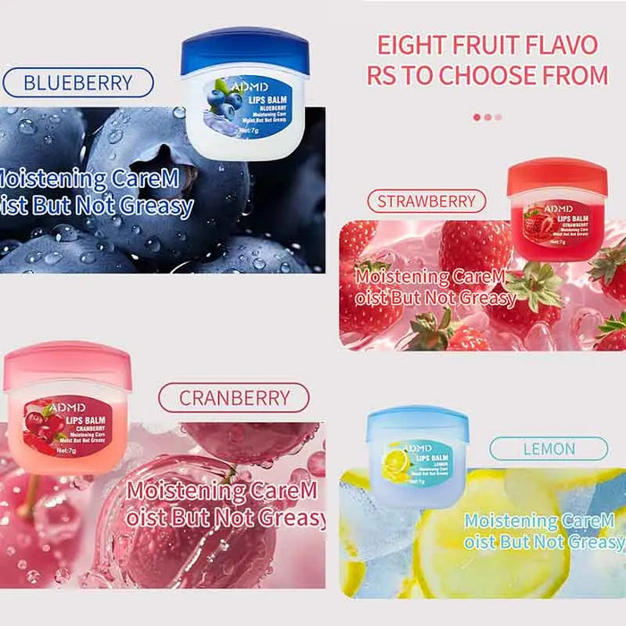 8 Piece Fruits Lip Balm Set Moisturizing Anti Cracking Care