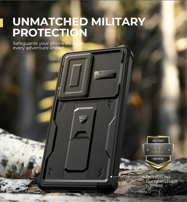 For Samsung Galaxy S25 Ultra 2025 Full Body Rugged Case With Camera Case & Built-In Screen Protector Kickstand