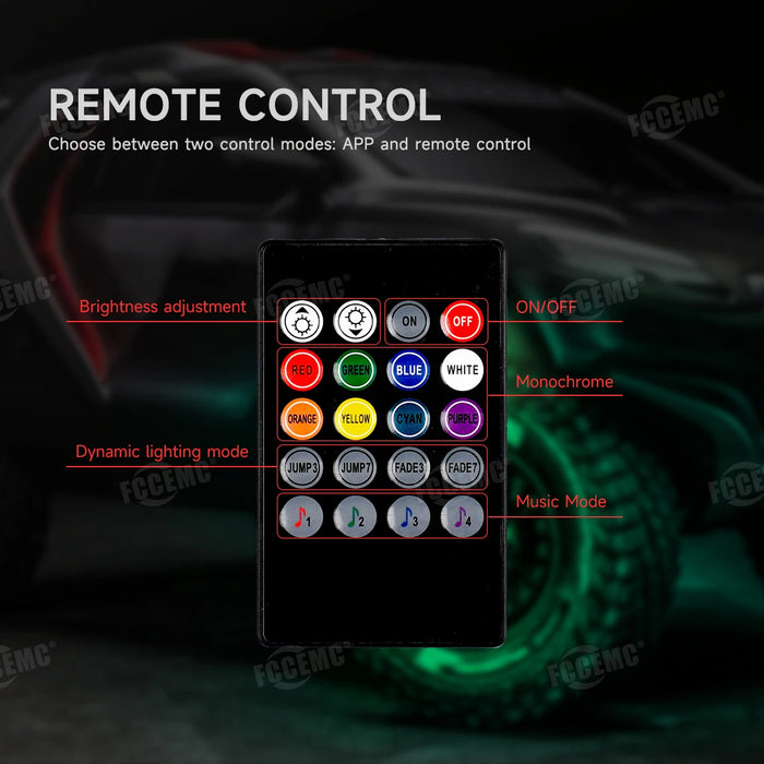App-Controlled Rgb Led Chassis Lights For Off-Road Vehicles