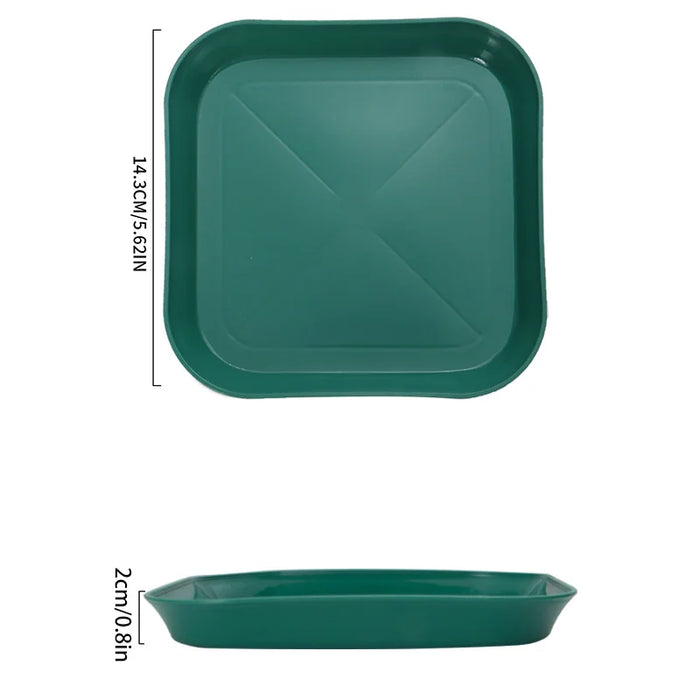 4 / 8 / 12 Piece Reusable Dark Green Snack Plates Perfect For Home Picnics And Camping