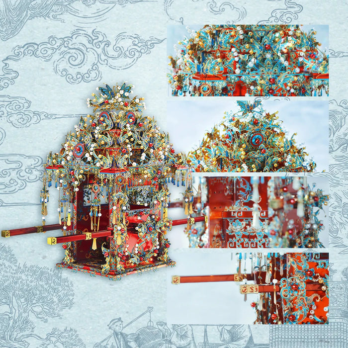 Chinese Style Kingfisher Bridal Sedan Puzzle Kit