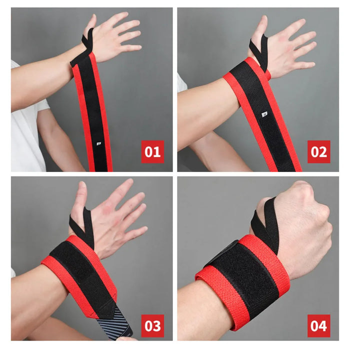 Pair of Extra Strength Wrist Support Straps For Weightlifting