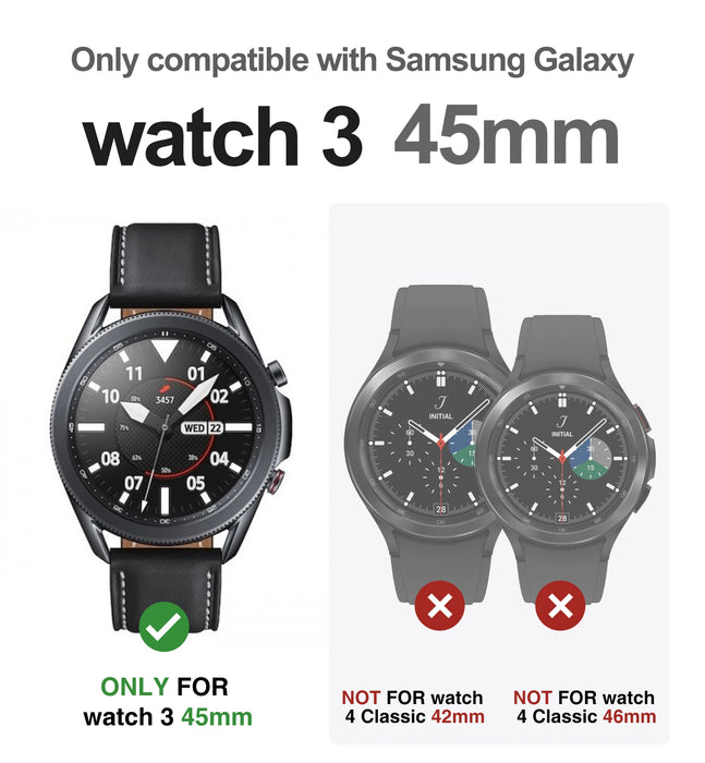 For Galaxy Watch 3 45Mm Adjustable Watch Band Rugged Grade Shockproof Uni-Body Design Strap Case