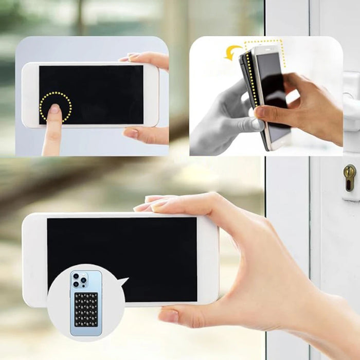 Silicone Suction Phone Case Adhesive Mount Mirror Shower Phone Holder Hands-Free Strong Grip Holder Anti-Slip For Android Iphone