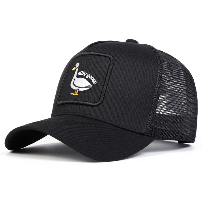 Embroidered Duck Baseball Cap Adjustable Sun Hat For Outdoor Activities