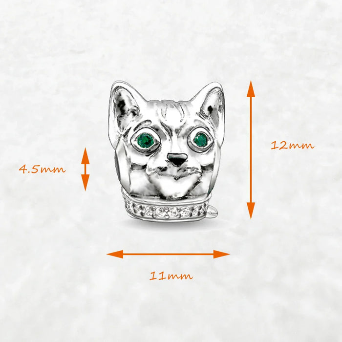 925 Sterling Silver Summer Cat Beads Jewelry For Women & Men