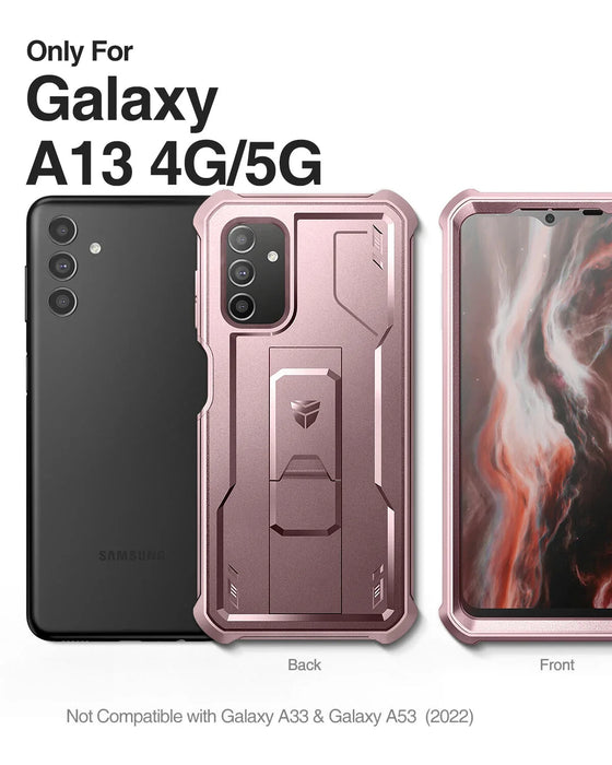 For Samsung Galaxy A13 5G Full Body Bumper Military Grade Armor Shockproof Shell Case Built In Screen Protector Kickstand