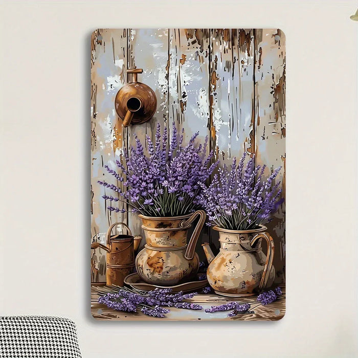 Traditional Retro Lavender Wall Art Indoor / Outdoor Decor