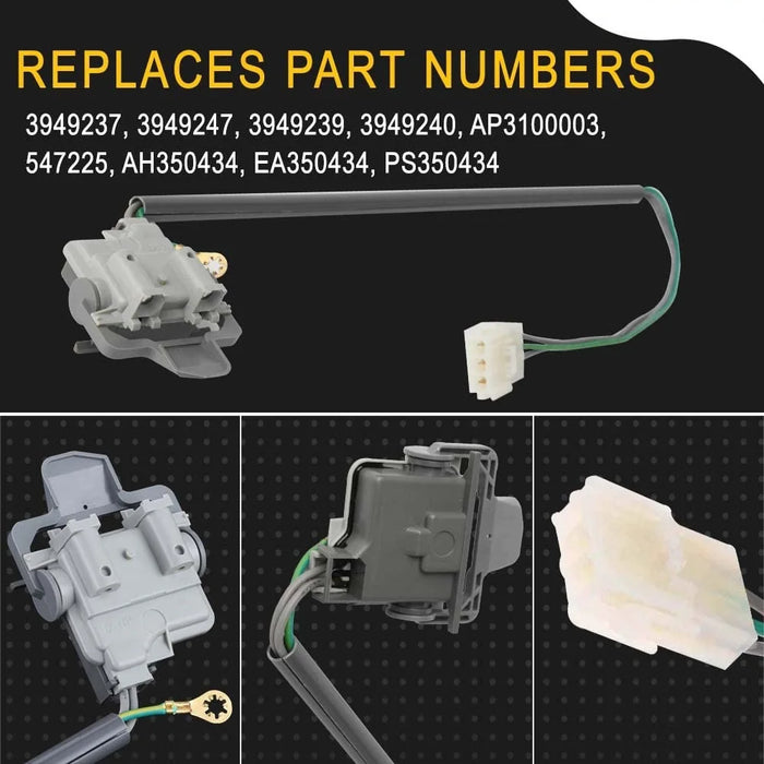 3949247 Washer Lid Switch For Whirlpool & Kenmore Washers 3949247V 3949239 3949240 3949247Vp Ps11722098