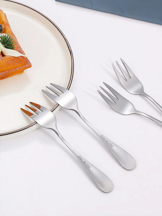4 Piece Fruit & Dessert Fork Set For Delicate Cakes