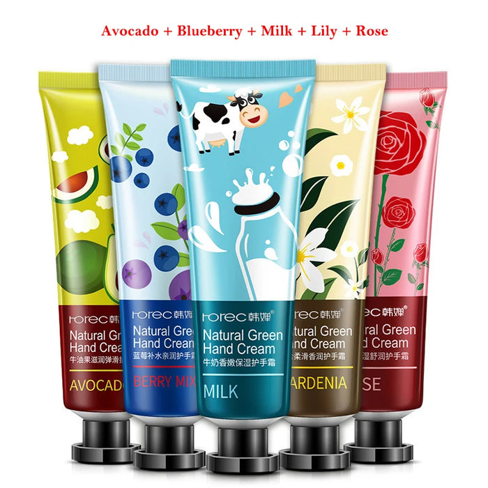 5 Piece Fruity Hand Cream Set For Nourished Hands