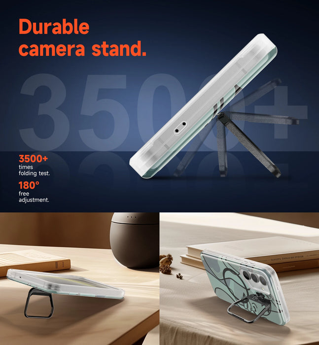 For Samsung Galaxy S24 360 Full-Body Dual Layer Rugged Shockproof Magnetic Magsafe Compatible Case With Camera Stand