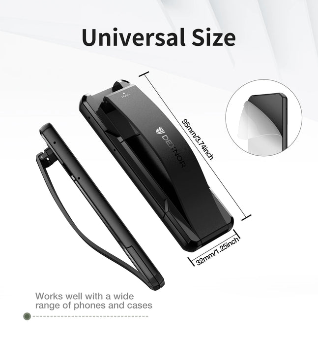 2-In-1 Portable Slim Grip Holder Telescopic Finger Kickstand 2 Cell Phone Strap Adhesive Loop Finger Holder