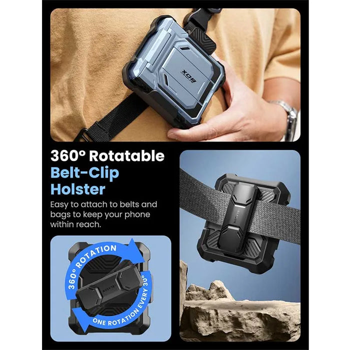 For Samsung Galaxy Z Flip 7 Armorbox Full-Body Military Protection Phone Case With Tempered Glass Screen Protector