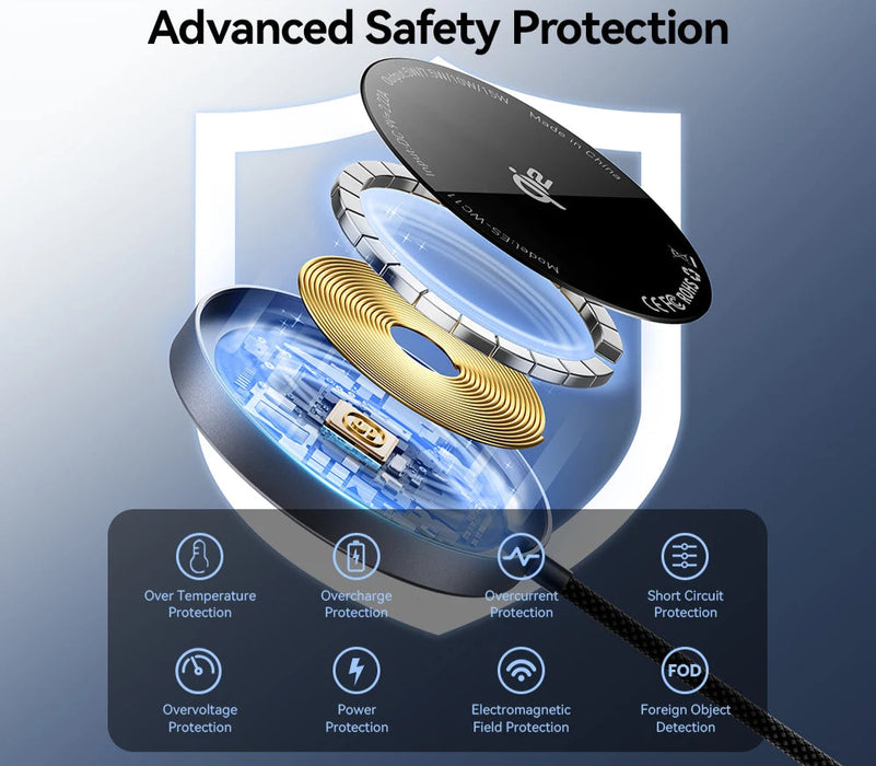 15W Magnetic Qi2 Wireless Charger For Iphone 16 15 14Ro Max Samsung S23 Fast Charging For Magsafe Wireless Charging Pad