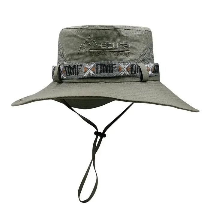 Uv Protection Wide Brim Bucket Hat For Men