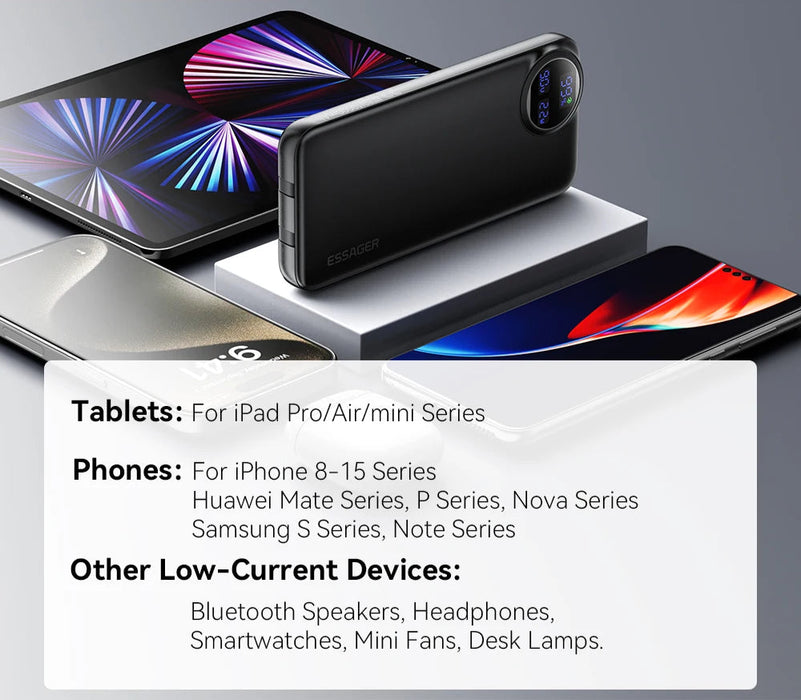 20000Mah Power Bank 10000Mah 22.5W Pd Fast Charging Portable External Battery For Iphone16 15 Samsung Huawei Xiaomi Ipad