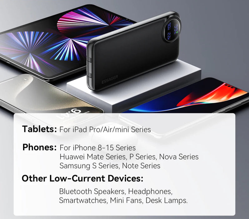 Power Bank 30000Mah 22.5W Pd Fast Charging Powerbank Portable Battery Charger For Iphone 15 14 13 12 Pro Max Huawei