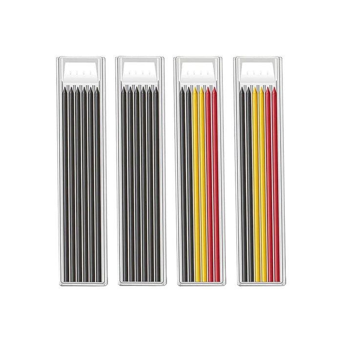 Precision Carpenter Pencil Set With Sharpener & Refills Ideal For Woodworking & Architecture