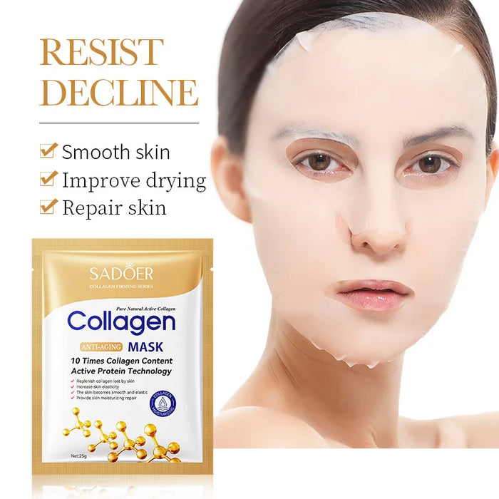 5 / 10 Piece Hydrating Collagen Face Mask