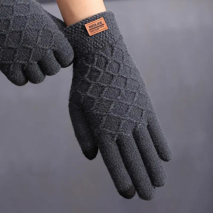 Thick Wool Touch Screen Gloves For Men