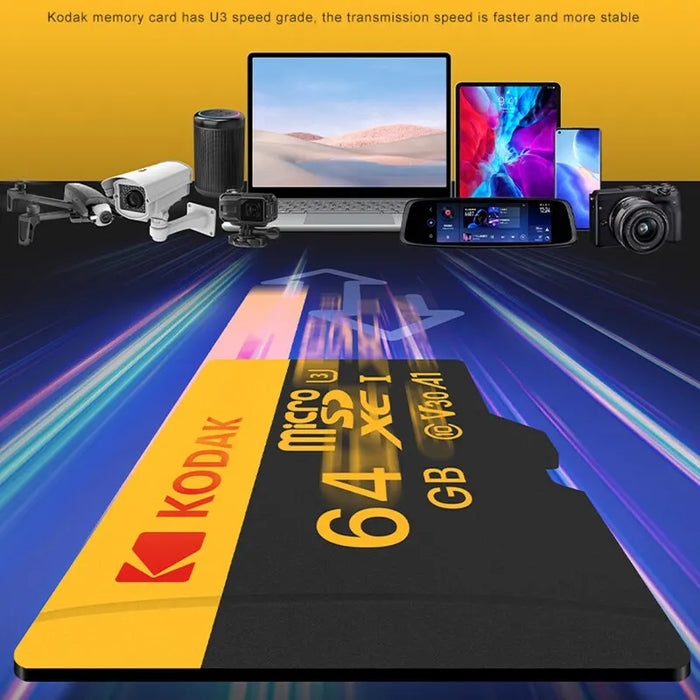 Kodak 512gb Micro Sd Card Class10 U3 90mb/s 4k Hd 32gb To 128gb USB Reader Compatible