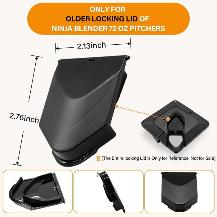 Pour Spout Cover Lid Flap Spout Cover For Ninja Blender 72Oz Pitcher Square Top Black Bl660 Bl740 Bl770 Bl771 Bl772