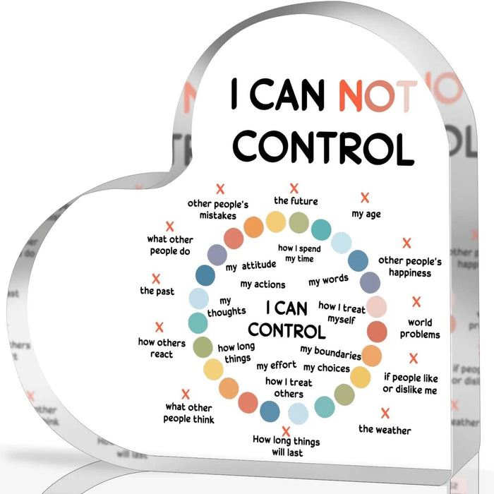 Therapy Affirmations Heart Acrylic Sign